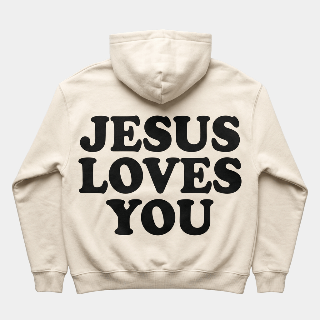 Sudadera UNISEX JESUS LOVE YOU BLANCO