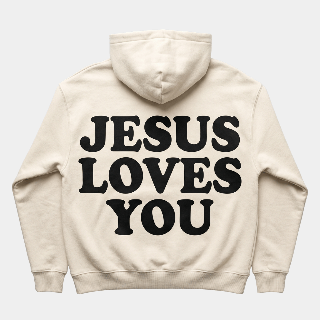 Sudadera UNISEX JESUS LOVE YOU BLANCO