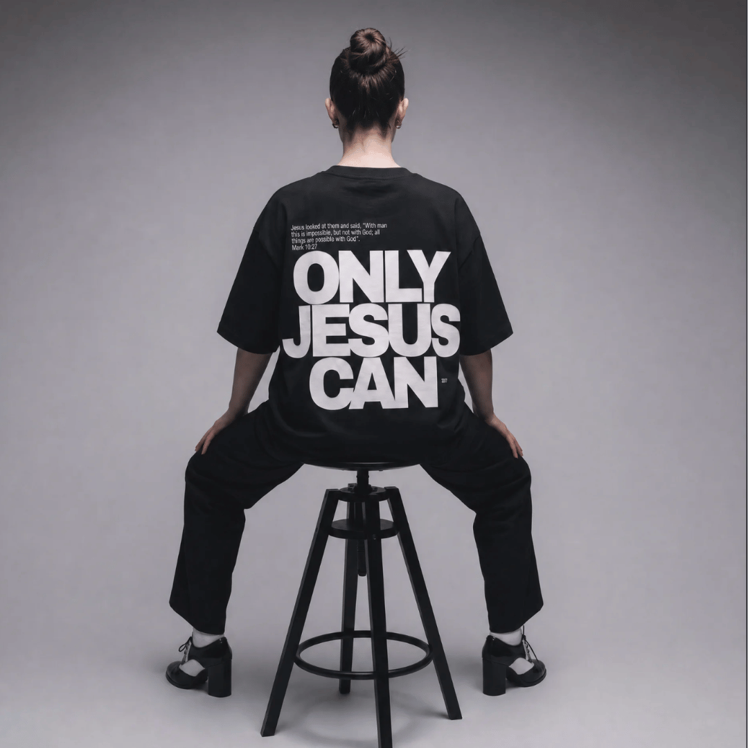 Tshirt- MUJER-  ONLY JESUS CAN / MUJER
