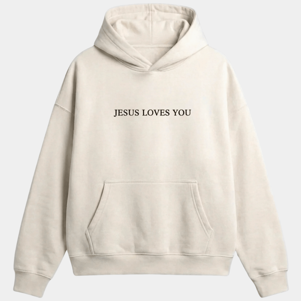 Sudadera UNISEX JESUS LOVE YOU BLANCO