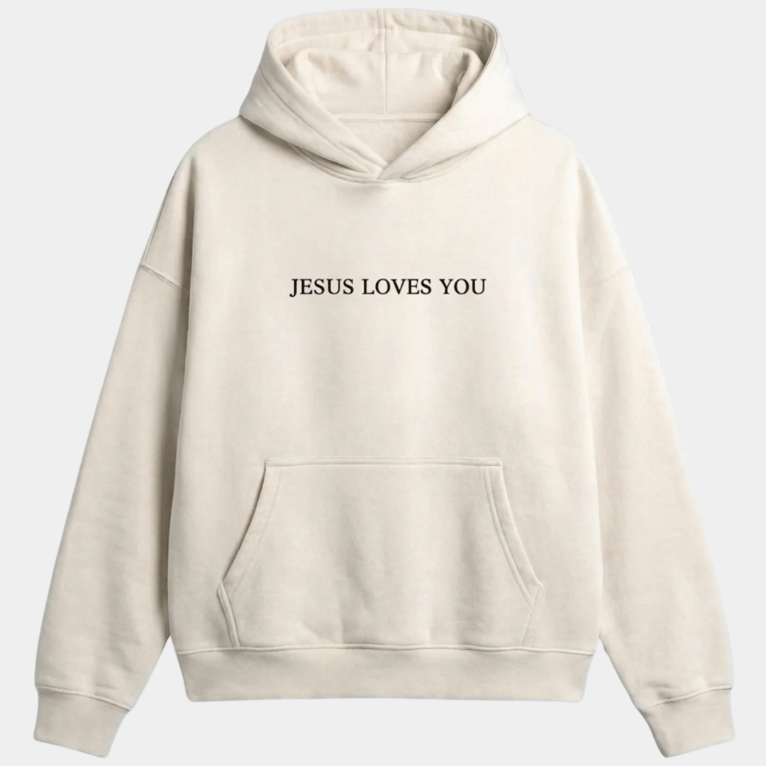Sudadera UNISEX JESUS LOVE YOU BLANCO