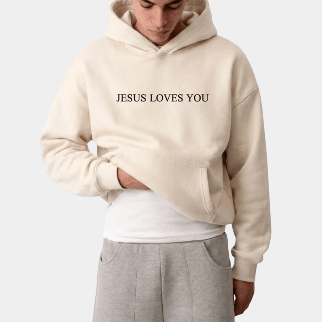 Sudadera UNISEX JESUS LOVE YOU BLANCO