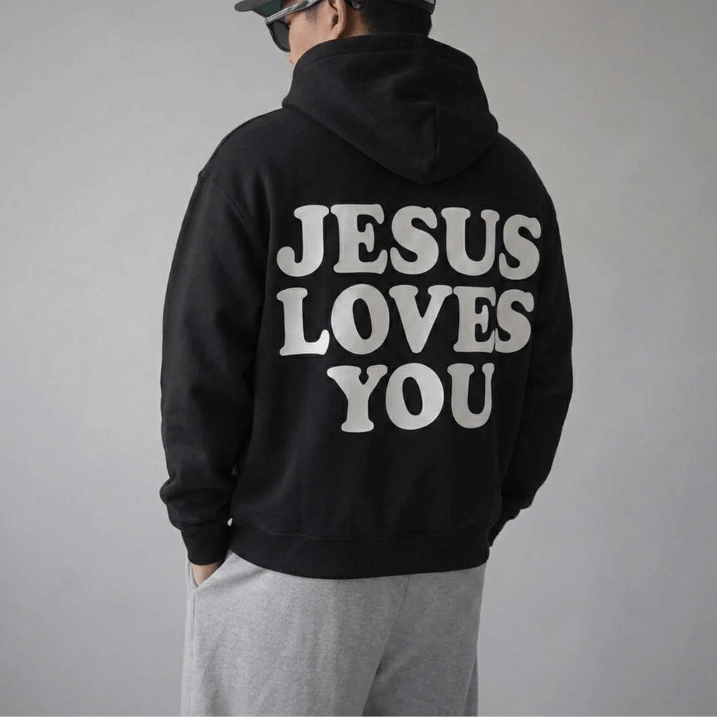 Sudadera UNISEX JESUS LOVE YOU BLANCO