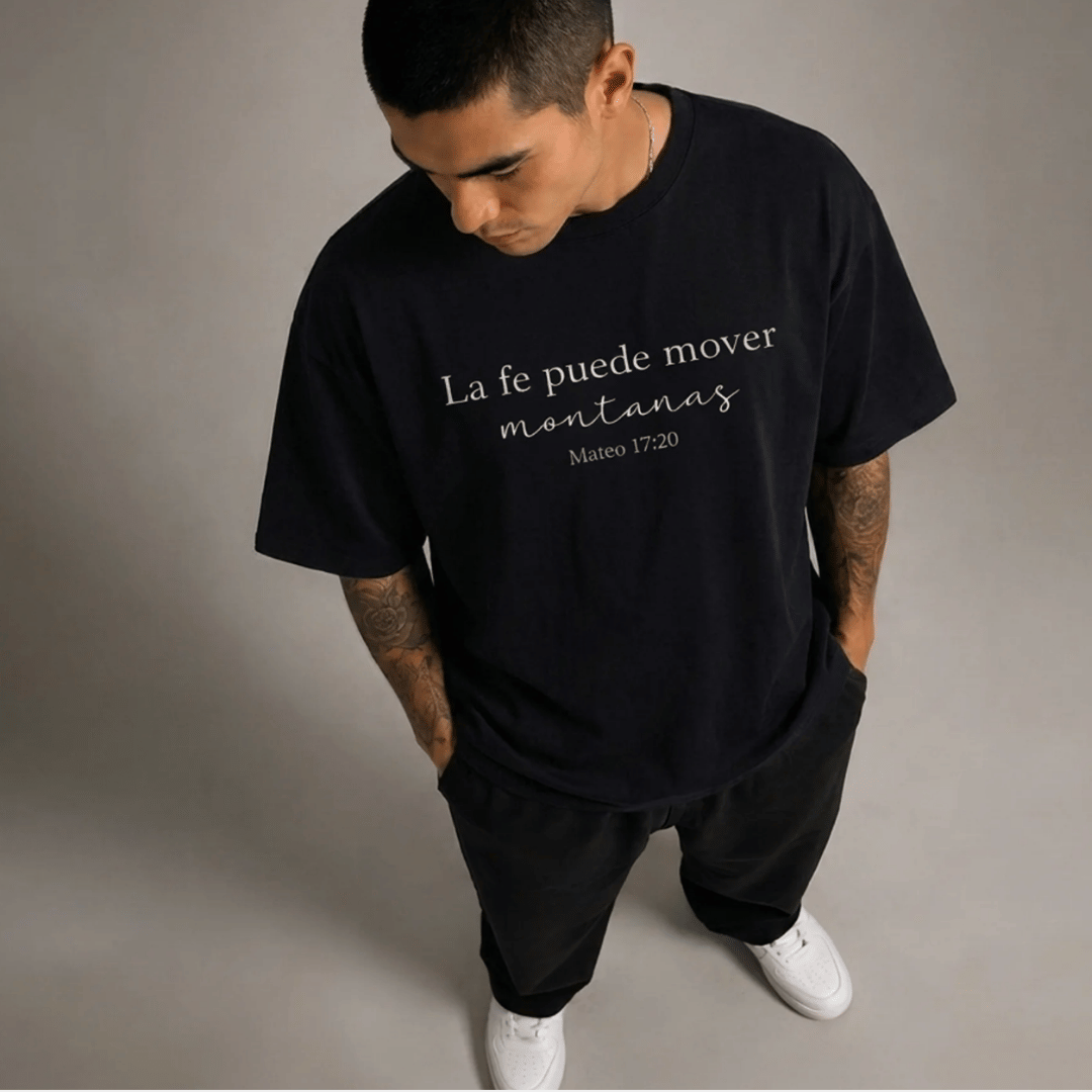 Tshirt-LA FE MUEVE MONTAÑAS / HOMBRE