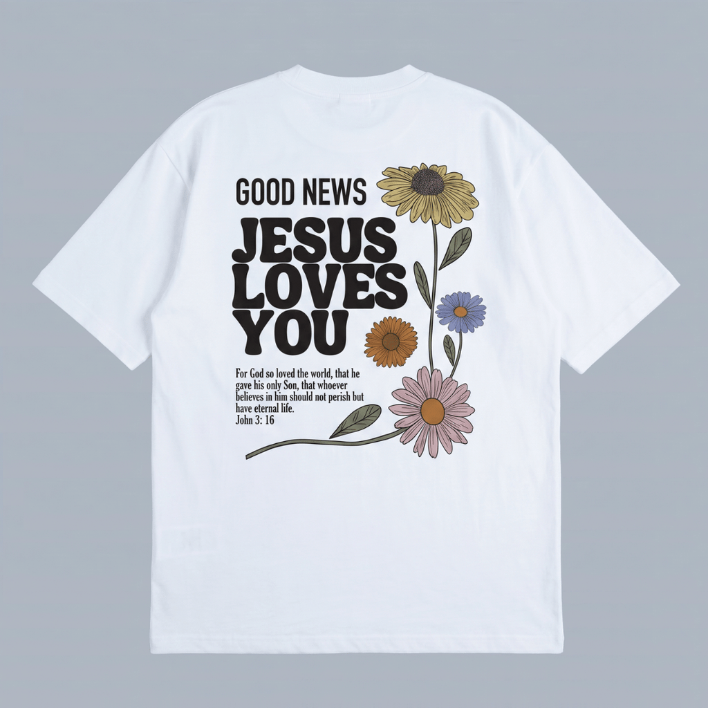 Tshirt oversized GOOD NEWS LOVES YOU / MUJER