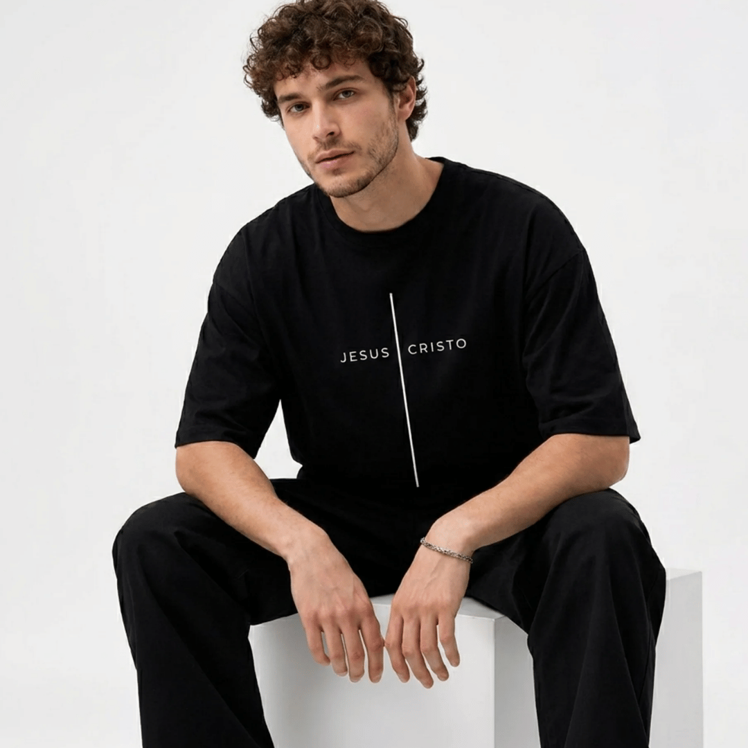 Tshirt- NEGRA JESUSCRISTO 1002 / HOMBRE