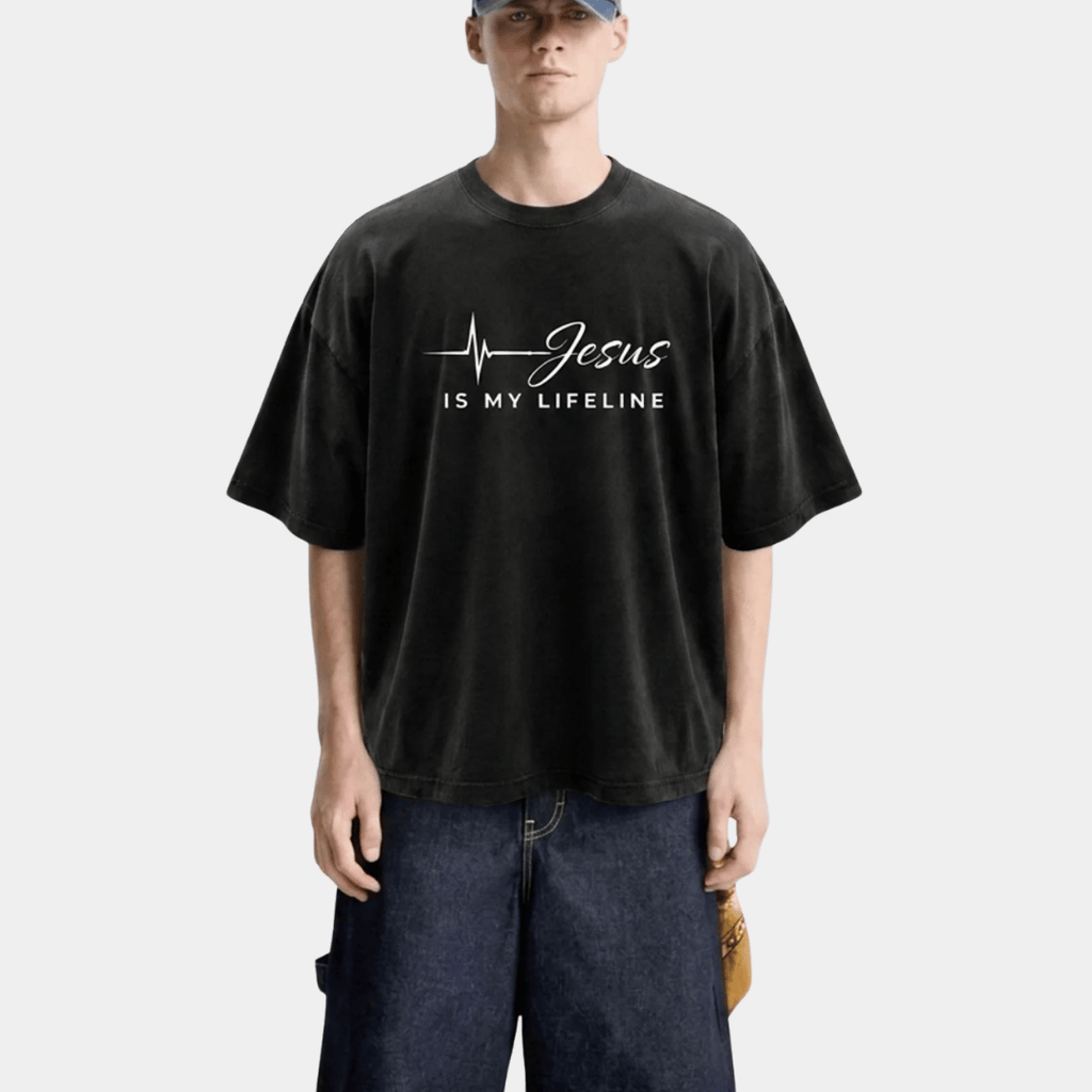 Tshirt- JESUS IS MY LIFELINE / HOMBRE