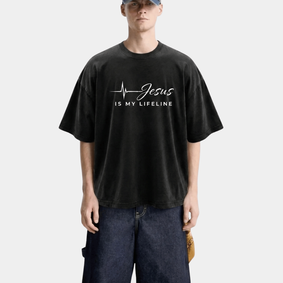 Tshirt- JESUS IS MY LIFELINE / HOMBRE