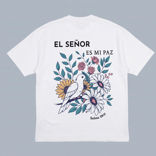 Tshirt oversized EL SEÑOR ES MI PAZ / MUJER