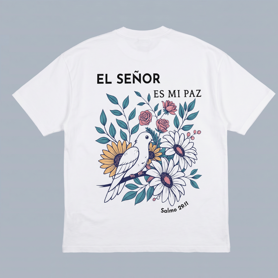 Tshirt oversized EL SEÑOR ES MI PAZ / MUJER