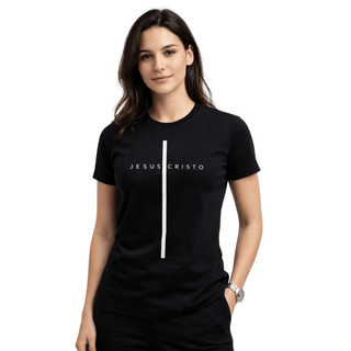 CAMISETA NEGRA JESUSCRISTO 1002 / MUJER