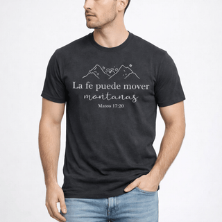 CAMISETA NEGRA MOVER MONTAÑAS / HOMBRE