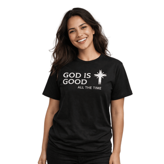 CAMISETA NEGRA GOD IS GOD ALL THE TIME / MUJER