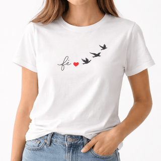 CAMISETA FE CORAZON 3 PALOMAS / MUJER
