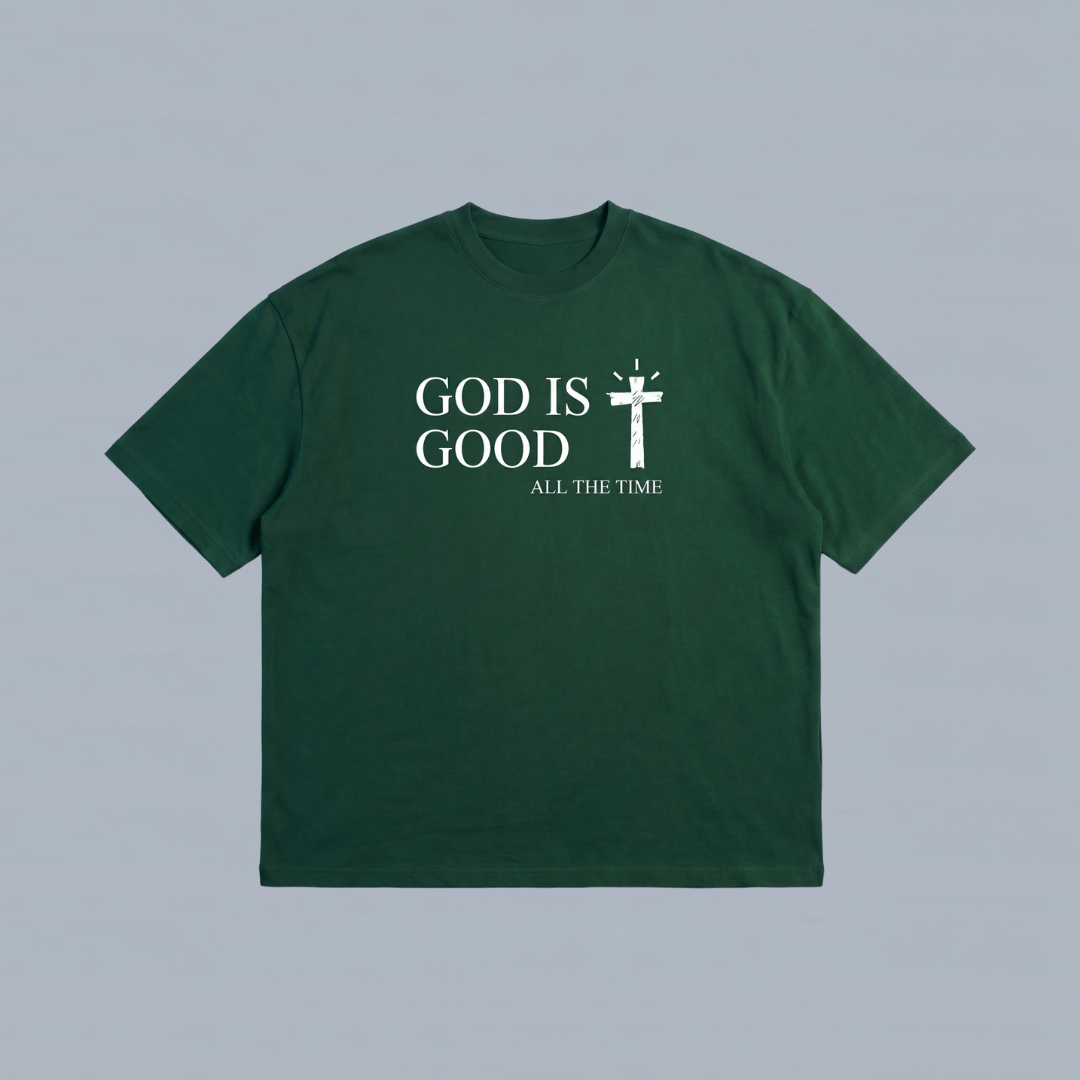 Tshirt oversized- NEGRA GOD IS GOD ALL THE TIME / HOMBRE