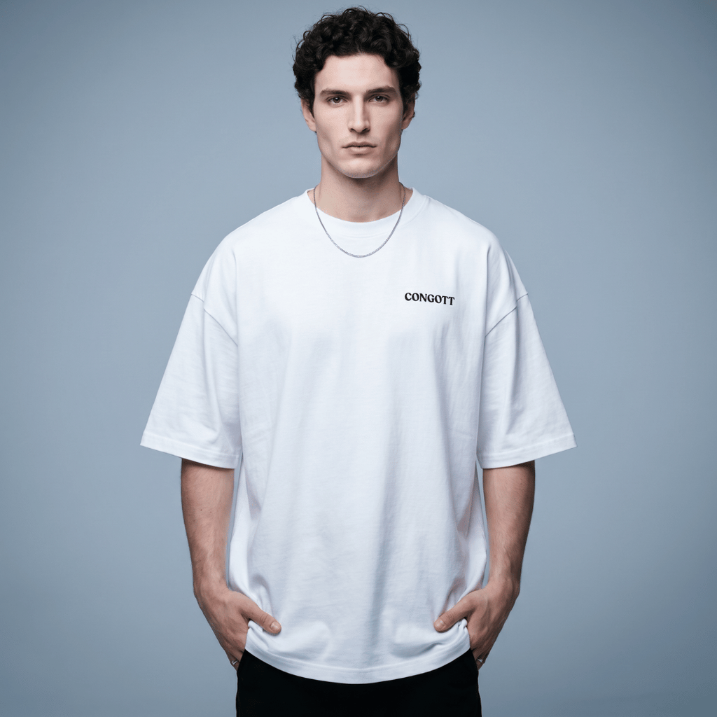 Tshirt oversized-FOLLOW CHRIST/ (SIGUE A CRISTO)/ HOMBRE
