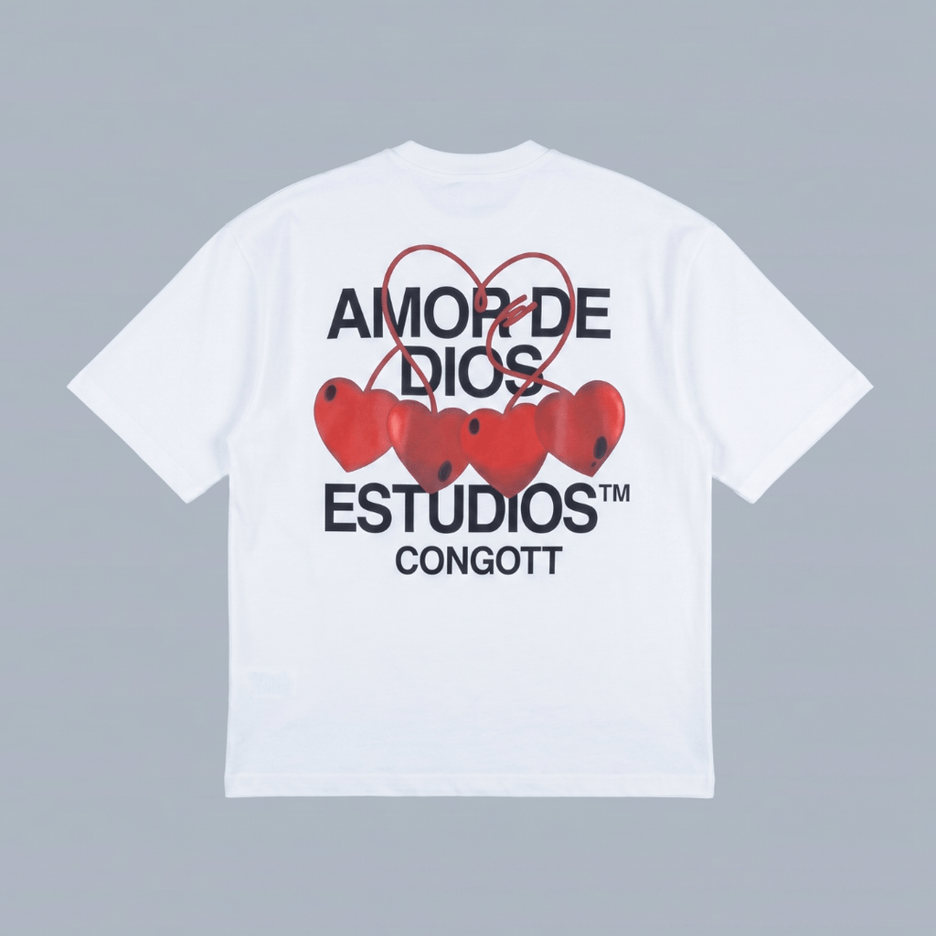 Tshirt oversized-AMOR DE DIOS BLANCA/ HOMBRE