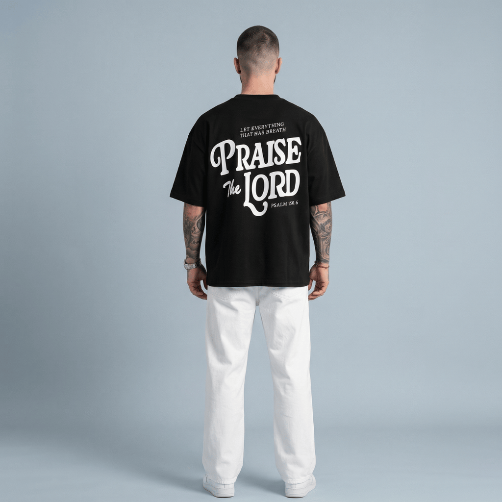 Tshirt oversized-PRAISE THE LORD/ HOMBRE