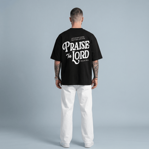 Tshirt oversized-PRAISE THE LORD/ HOMBRE