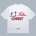Tshirt oversized-FOLLOW CHRIST/ (SIGUE A CRISTO)/ HOMBRE