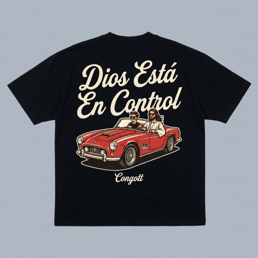 Tshirt oversized-DIOS ESTA EN CONTROL/ HOMBRE