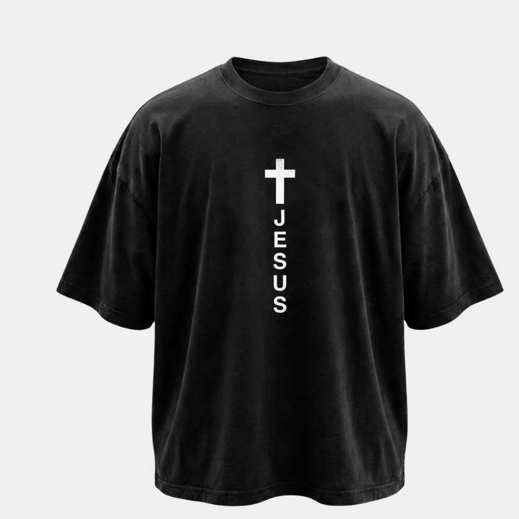Tshirt- NEGRA CRUZ JESUS / HOMBRE