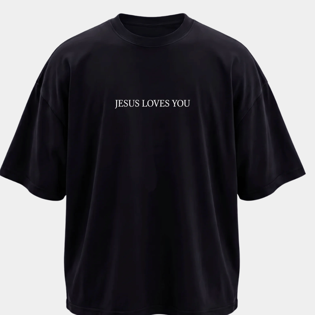 Tshirt oversized  JESUS LOVES YOU