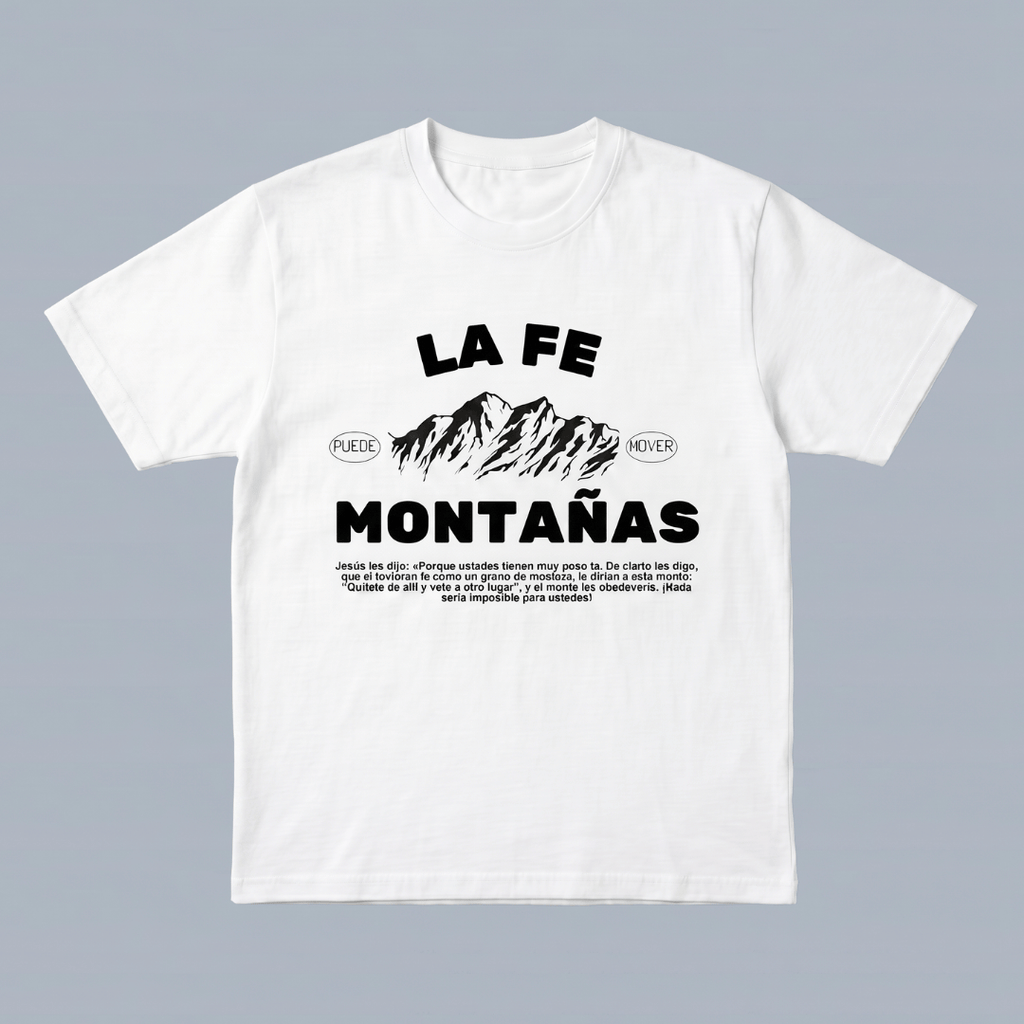 Tshirt oversized-BLANCO LA FE MUEVE MONTAÑAS