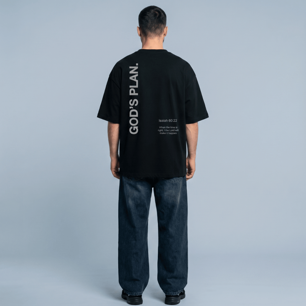 Tshirt oversized-NEGRO GOD IS PLAN / HOMBRE