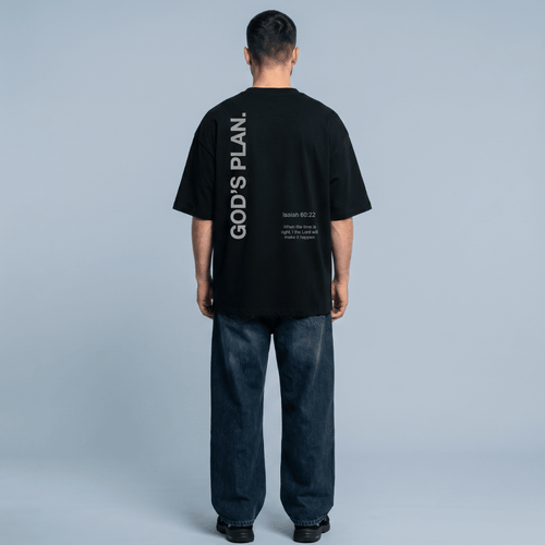 Tshirt oversized-NEGRO GOD IS PLAN / HOMBRE