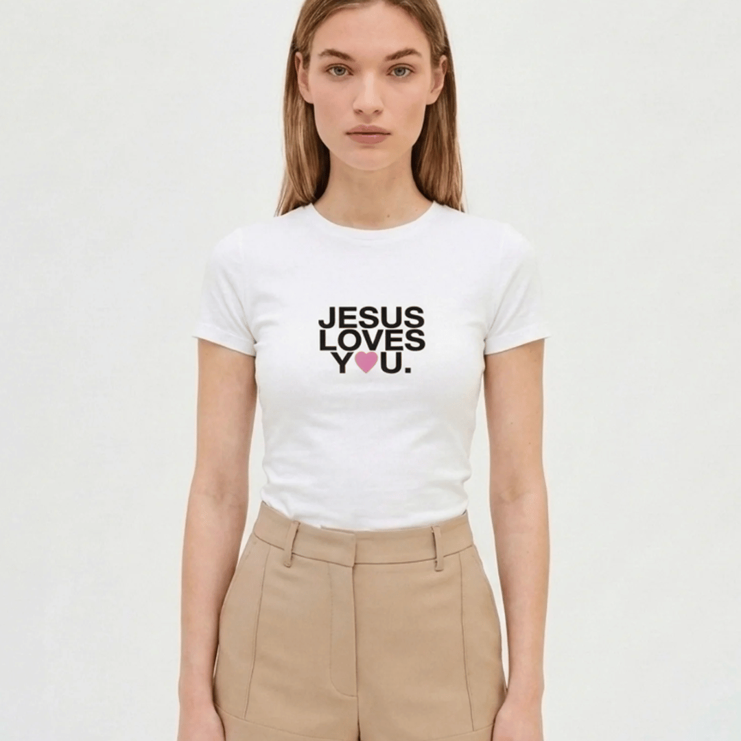 BASIC JESUS LOVES YOUS CORAZON  / MUJER