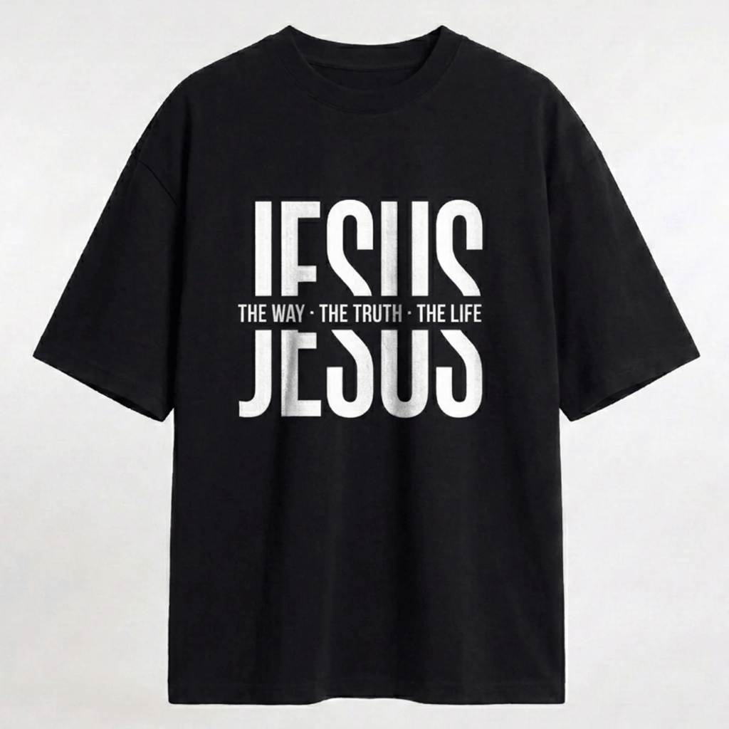 Tshirt- NEGRA JESUS THE WAY / HOMBRE