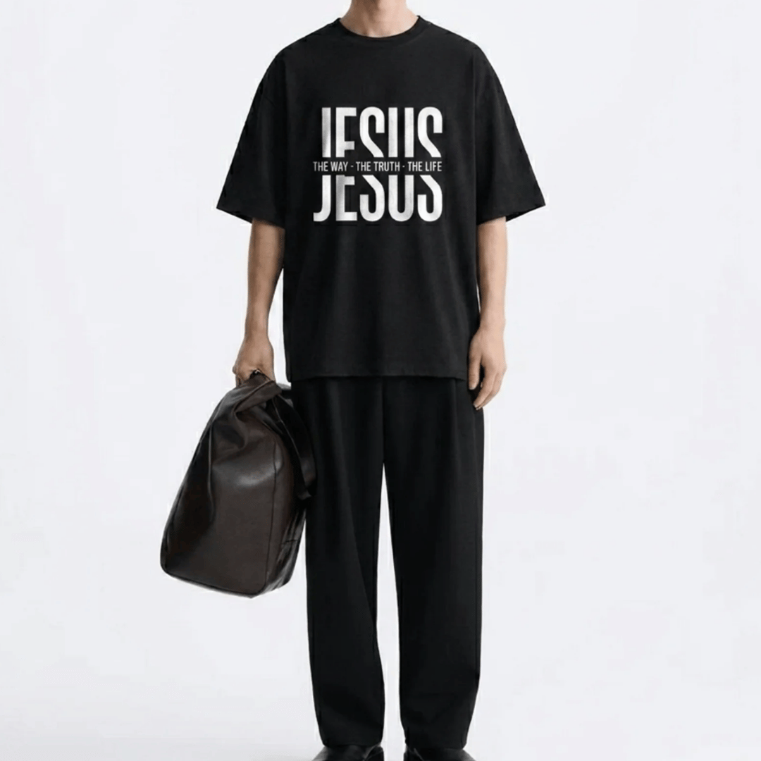 Tshirt- NEGRA JESUS THE WAY / HOMBRE