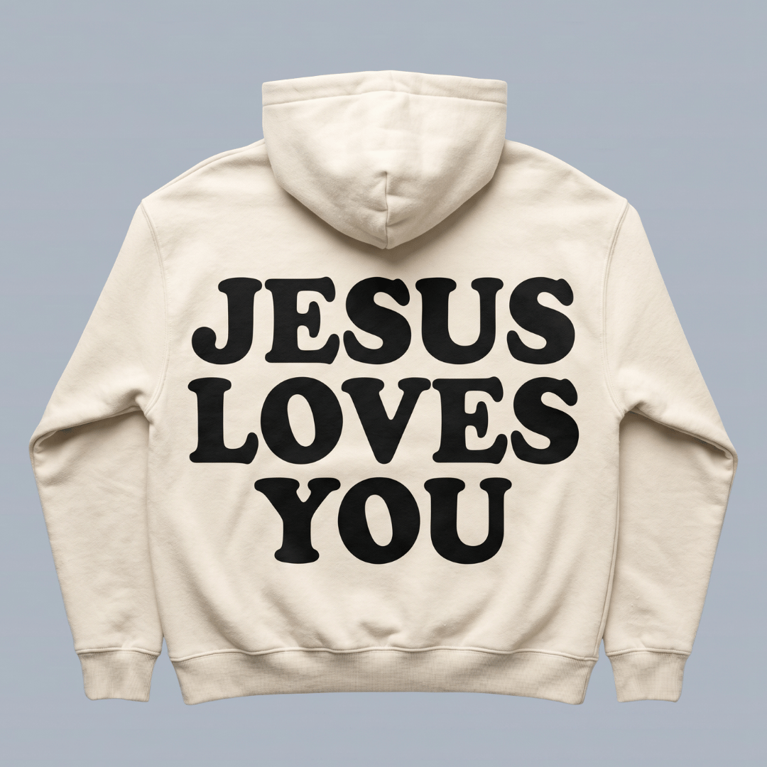 Sudadera UNISEX JESUS LOVE YOU BLANCO