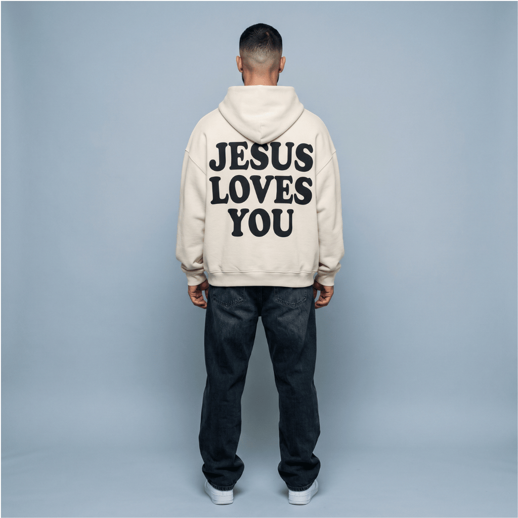 Sudadera UNISEX JESUS LOVE YOU BLANCO