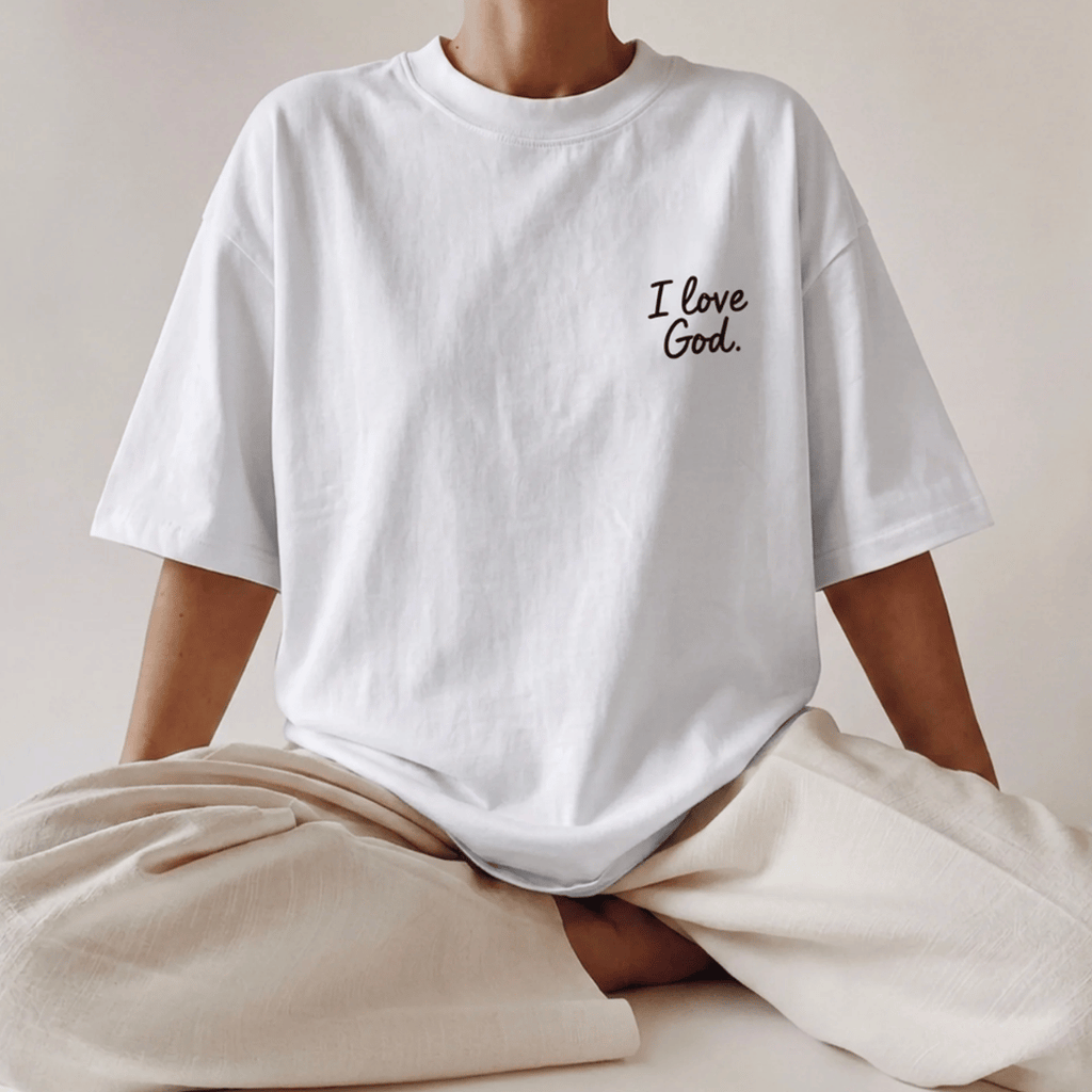 Tshirt oversized-I LOVE GOD / MUJER