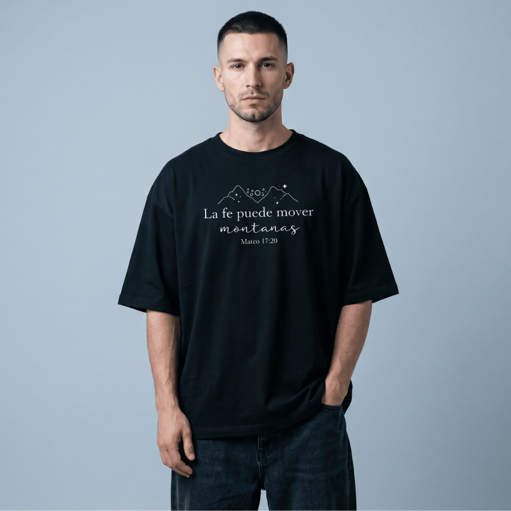 Tshirt oversized-LA FE MUEVE MONTAÑAS / HOMBRE
