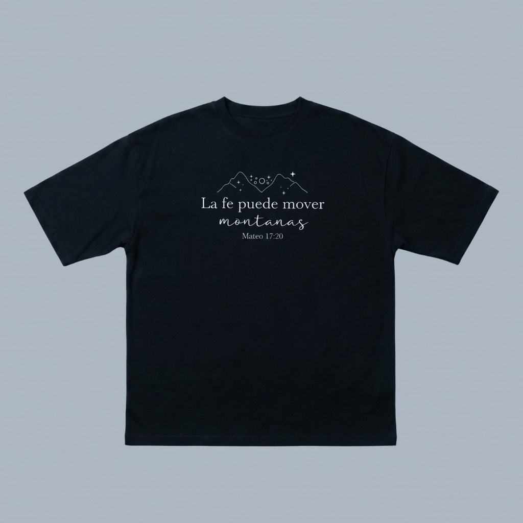 Tshirt oversized-LA FE MUEVE MONTAÑAS / HOMBRE