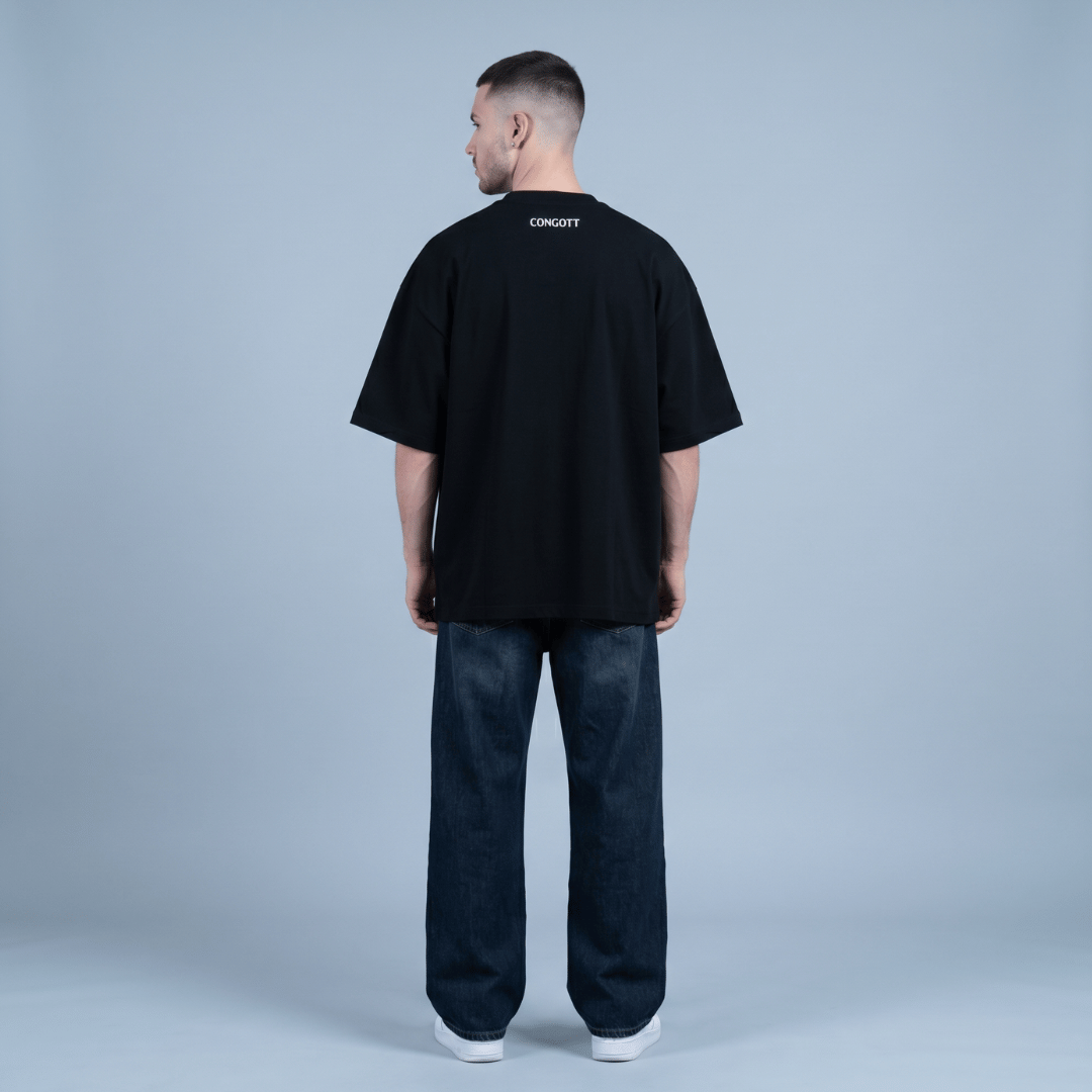 Tshirt oversized- NEGRA JESUSCRISTO 1002 / HOMBRE