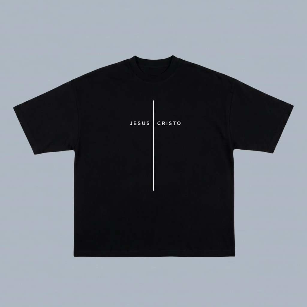 Tshirt oversized- NEGRA JESUSCRISTO 1002 / HOMBRE