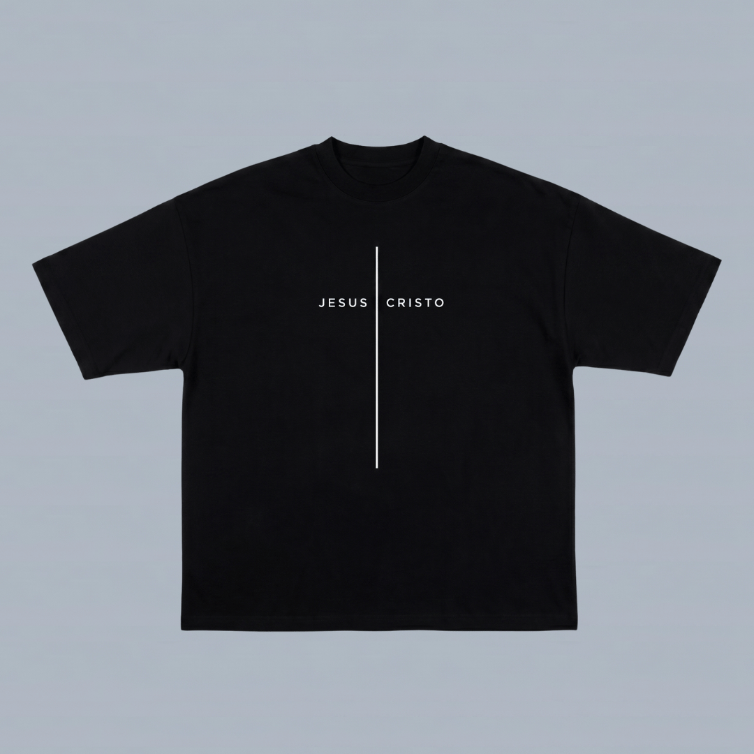 Tshirt oversized- NEGRA JESUSCRISTO 1002 / HOMBRE