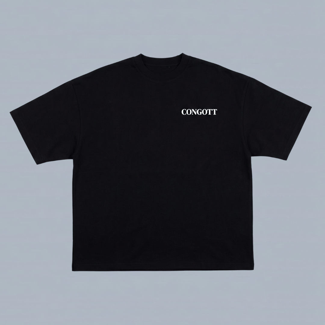 Tshirt oversized-NEGRO NO ME SOLTARAS / HOMBRE
