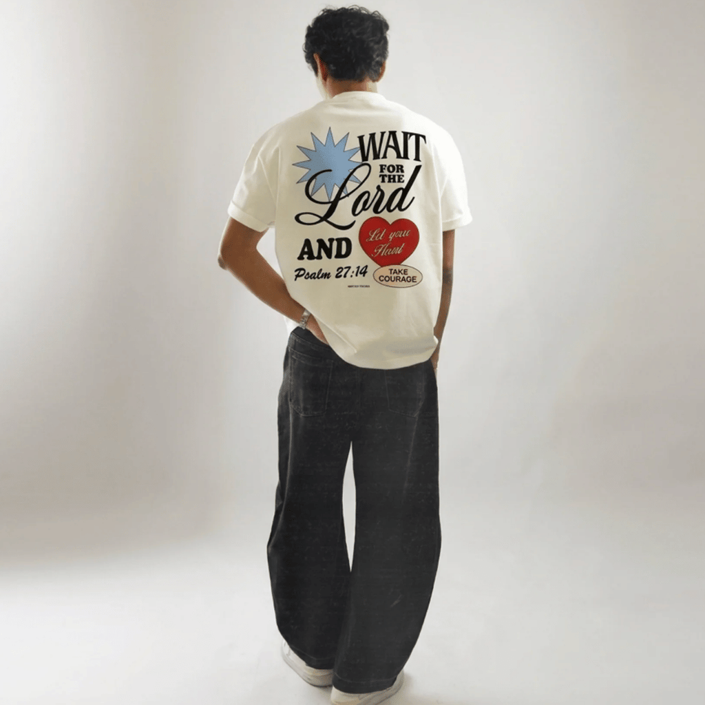 Tshirt-BLANCO Pralm 27:14 / HOMBRE