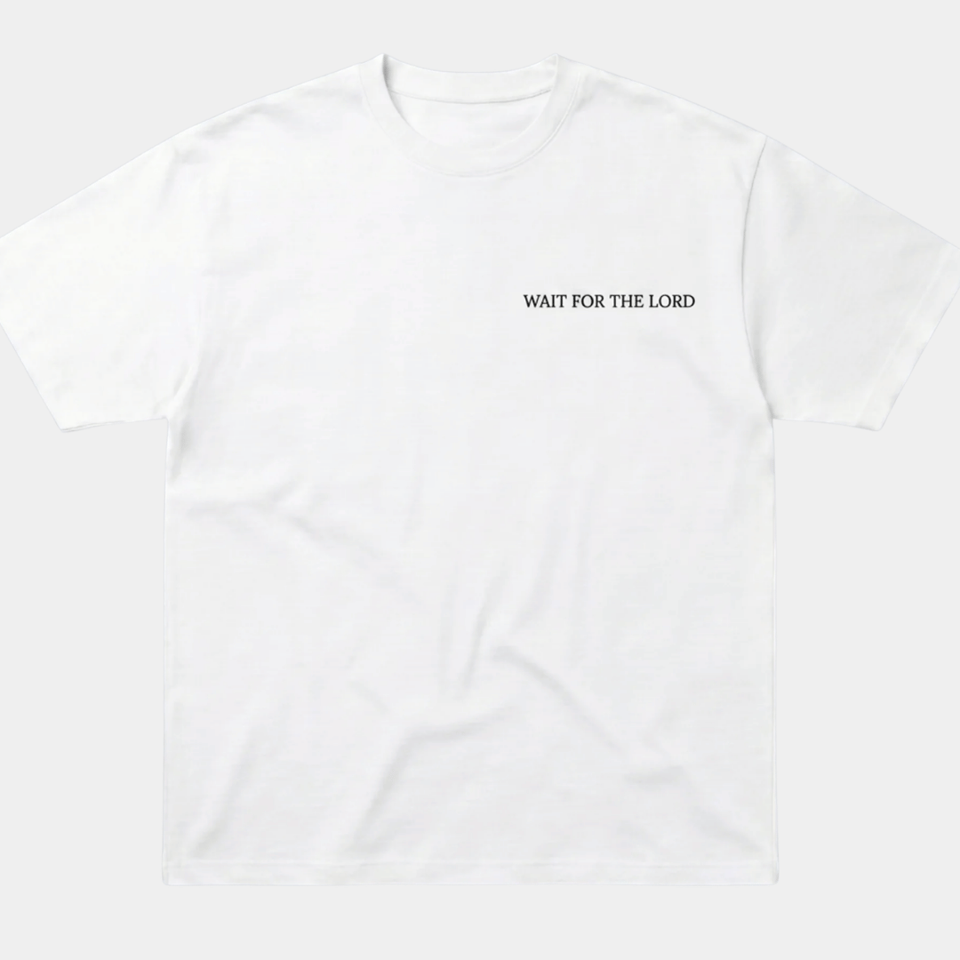 Tshirt-BLANCO Pralm 27:14 / HOMBRE