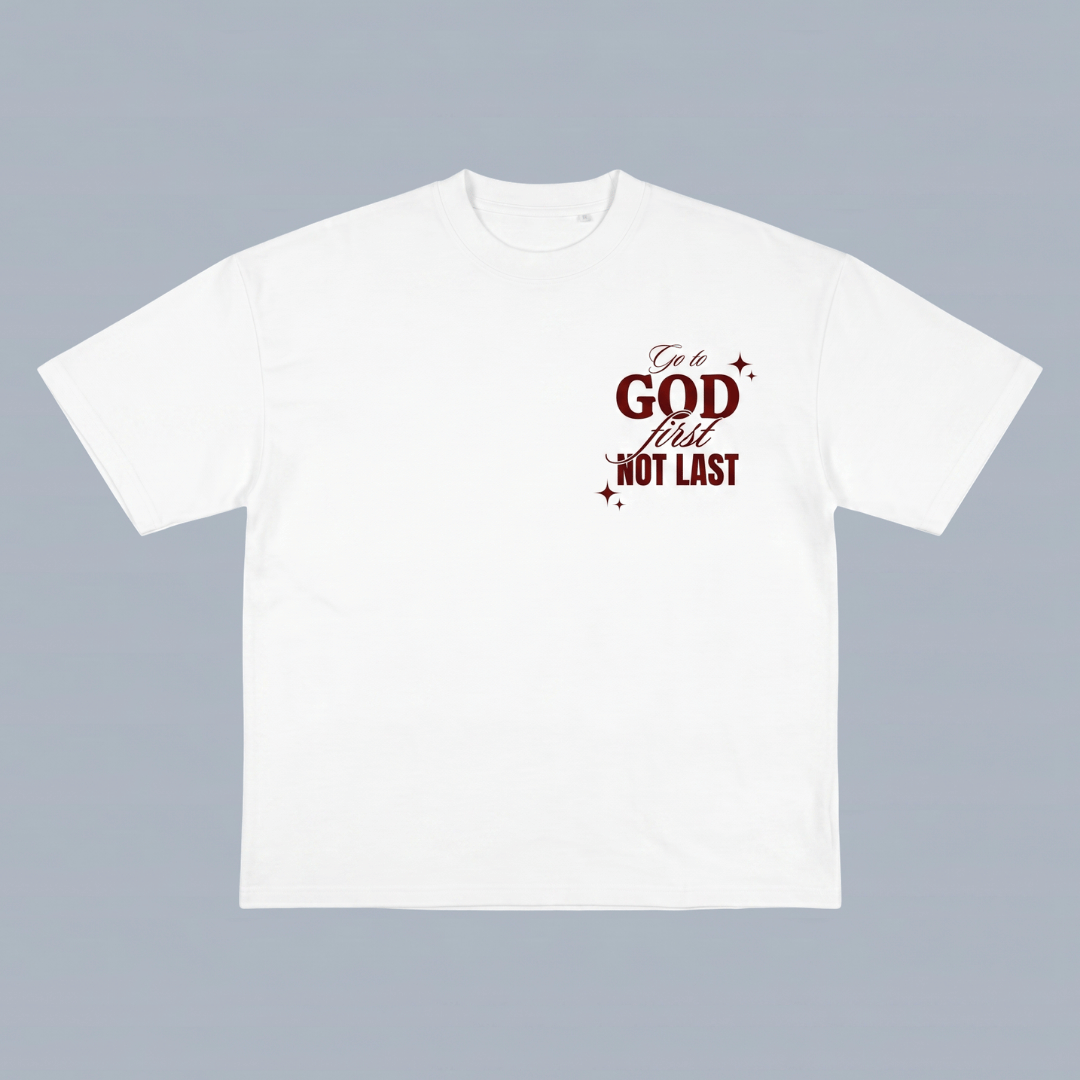 Tshirt oversized  GO TO GOD FIRST / MUJER