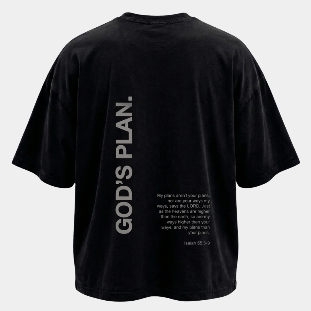 Tshirt-NEGRO GOD IS PLAN / HOMBRE