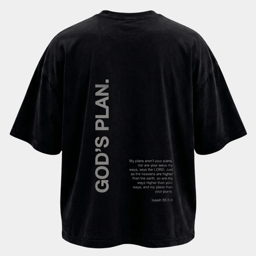 Tshirt-NEGRO GOD IS PLAN / HOMBRE