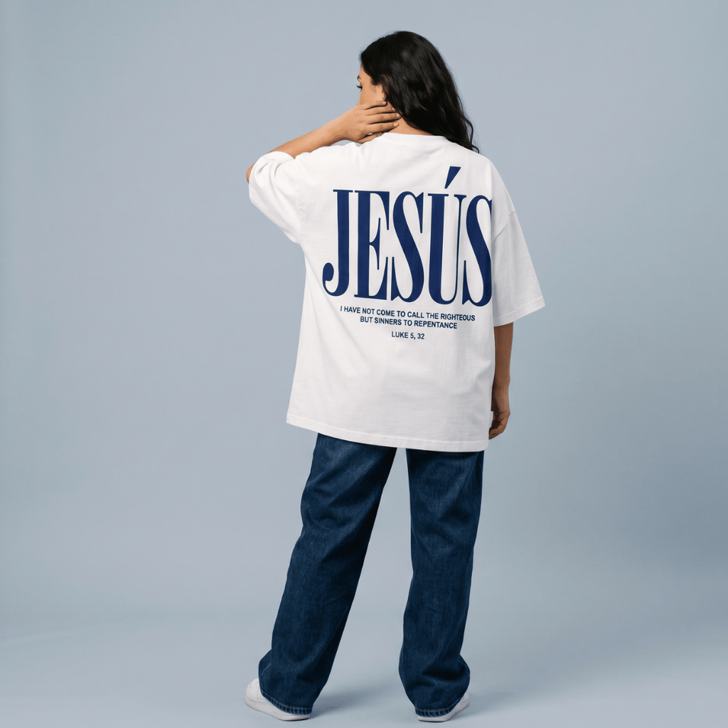 Tshirt oversized  JESUS LUKE 5:32 / MUJER