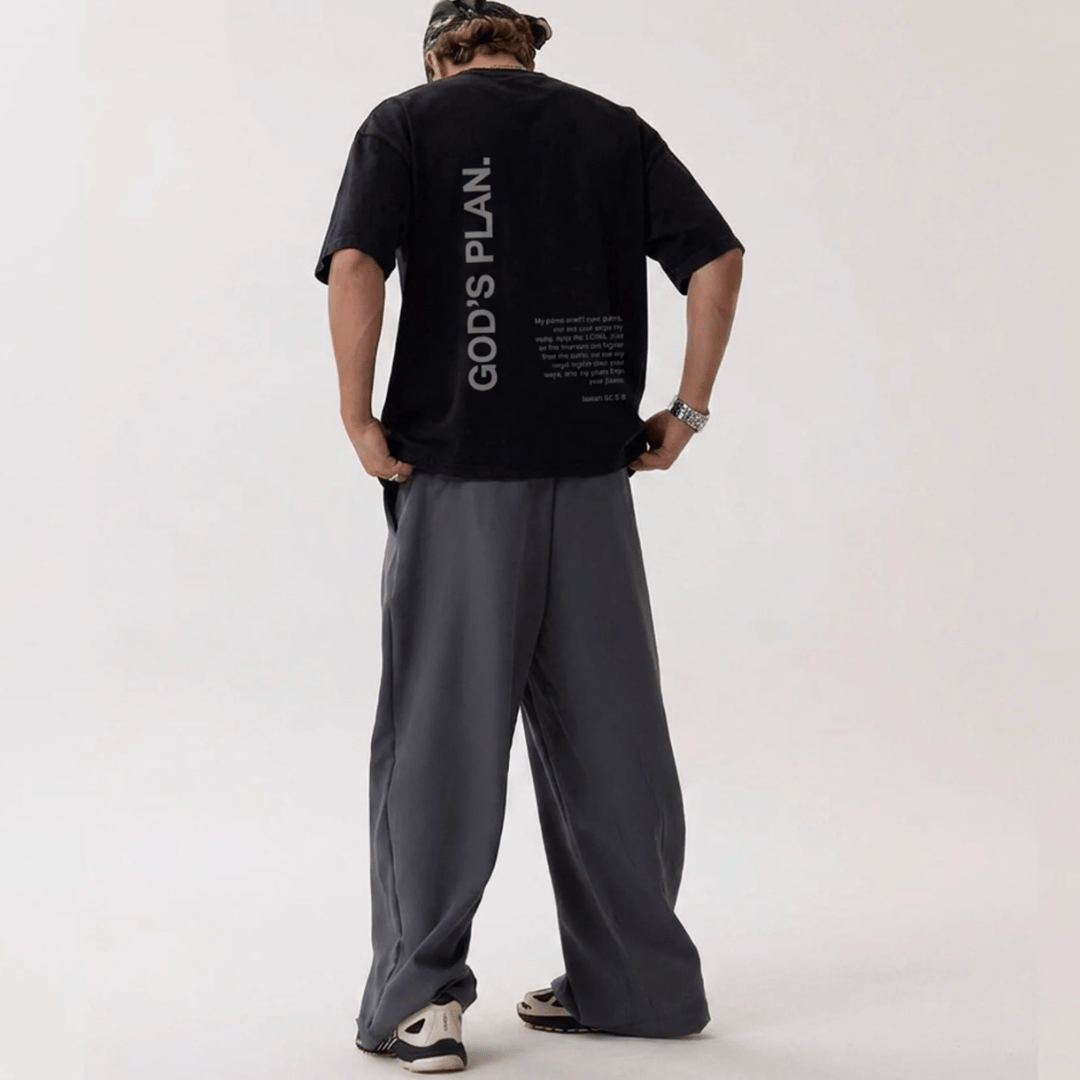 Tshirt-NEGRO GOD IS PLAN / HOMBRE