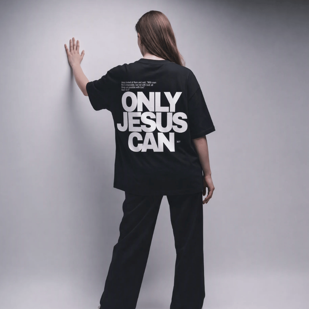 Tshirt- MUJER-  ONLY JESUS CAN / MUJER